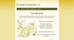 Desktop Screenshot of emanatachiropractic.com